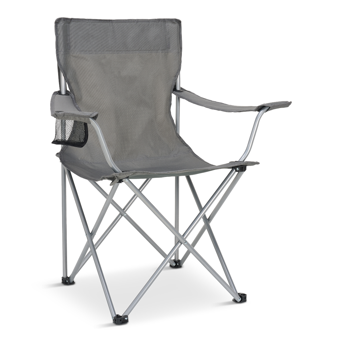 stoel, campingstoel, metalen frame, grijs, opvouwbaar