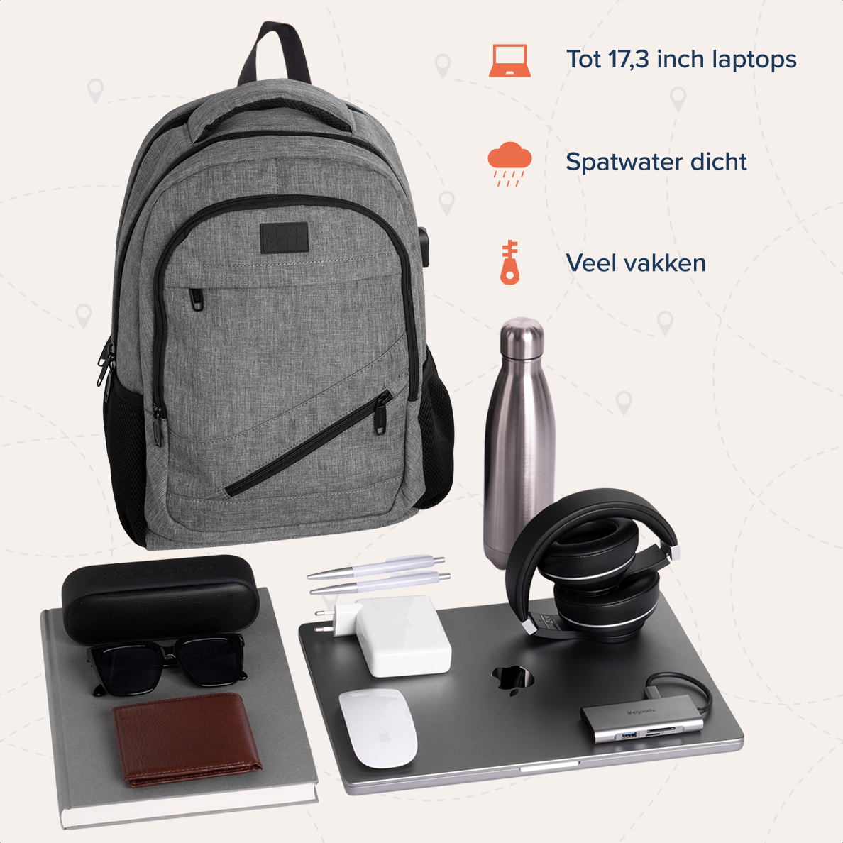 Tas, Rugzak, Elektronica, Koptelefoons