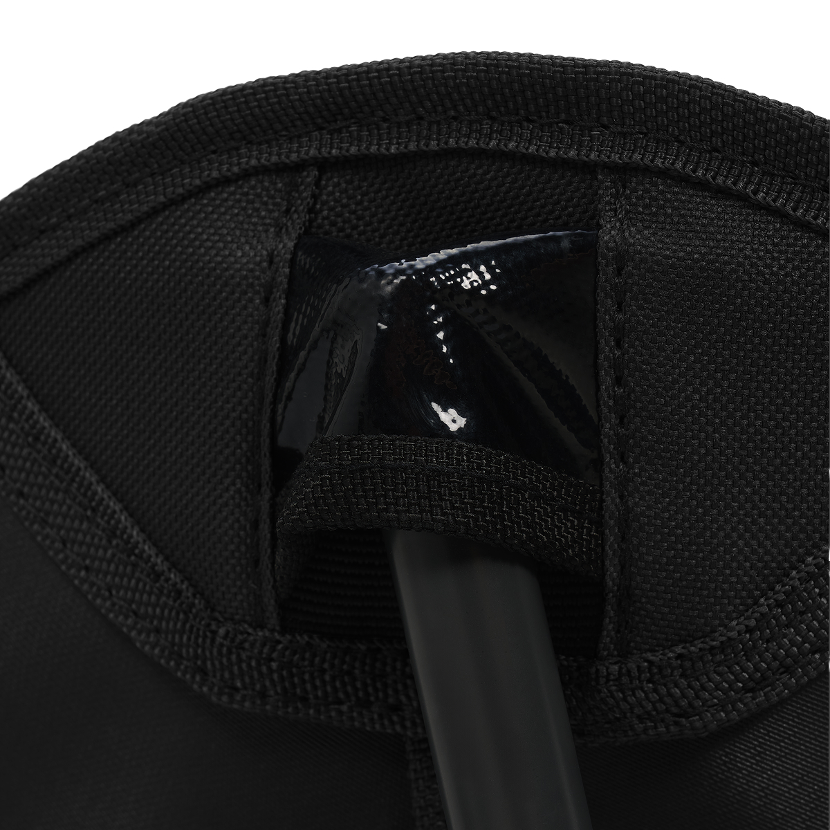 rugged, riem, handvat, zwart, rits