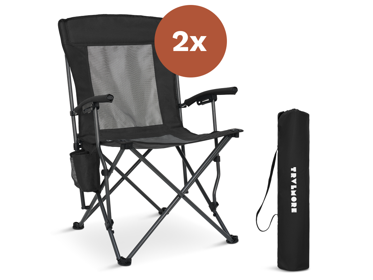 stoel, campingstoel, opvouwbaar, mesh rug, carry bag