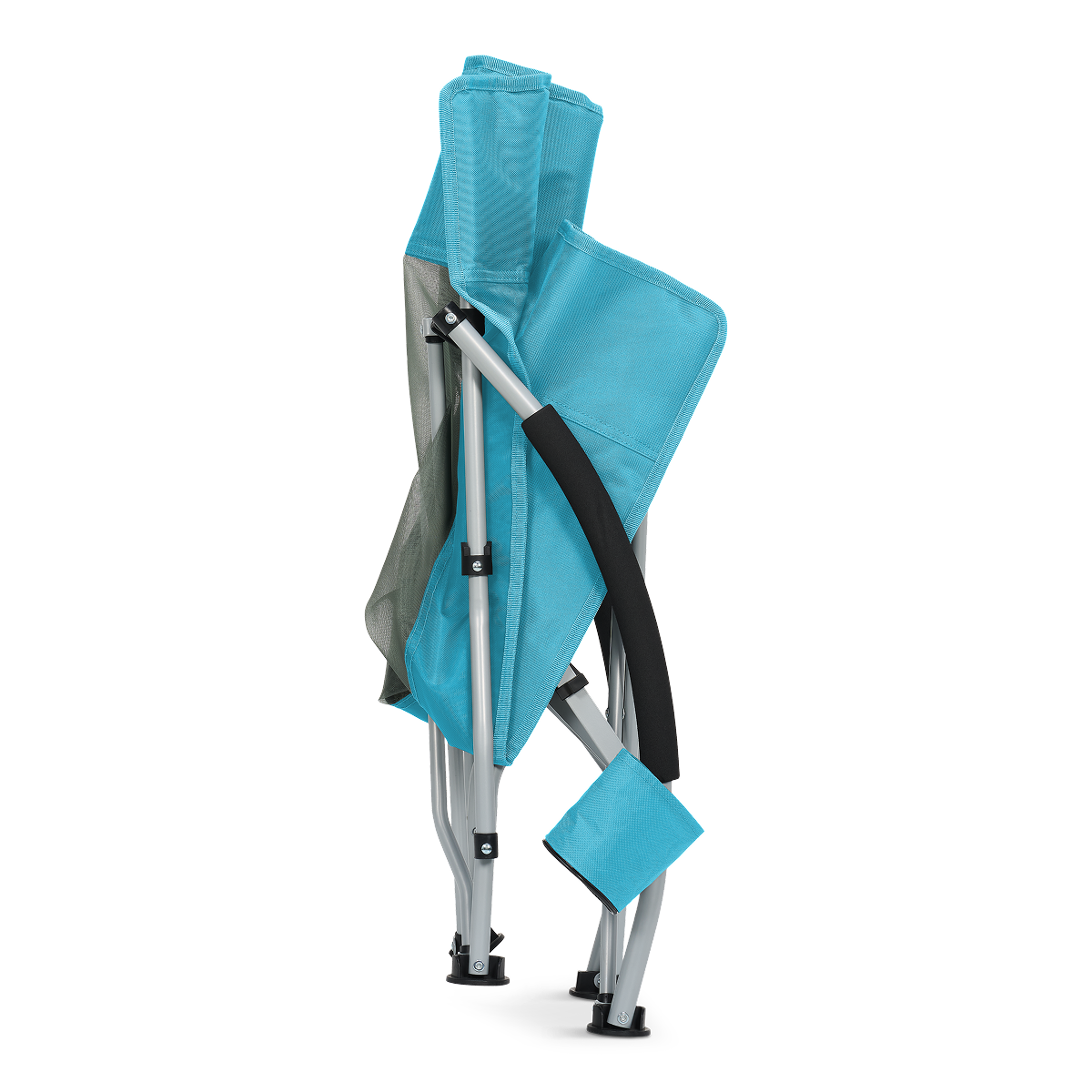 campingstoel, stoel, opvouwbaar, turquoise, metalen frame
