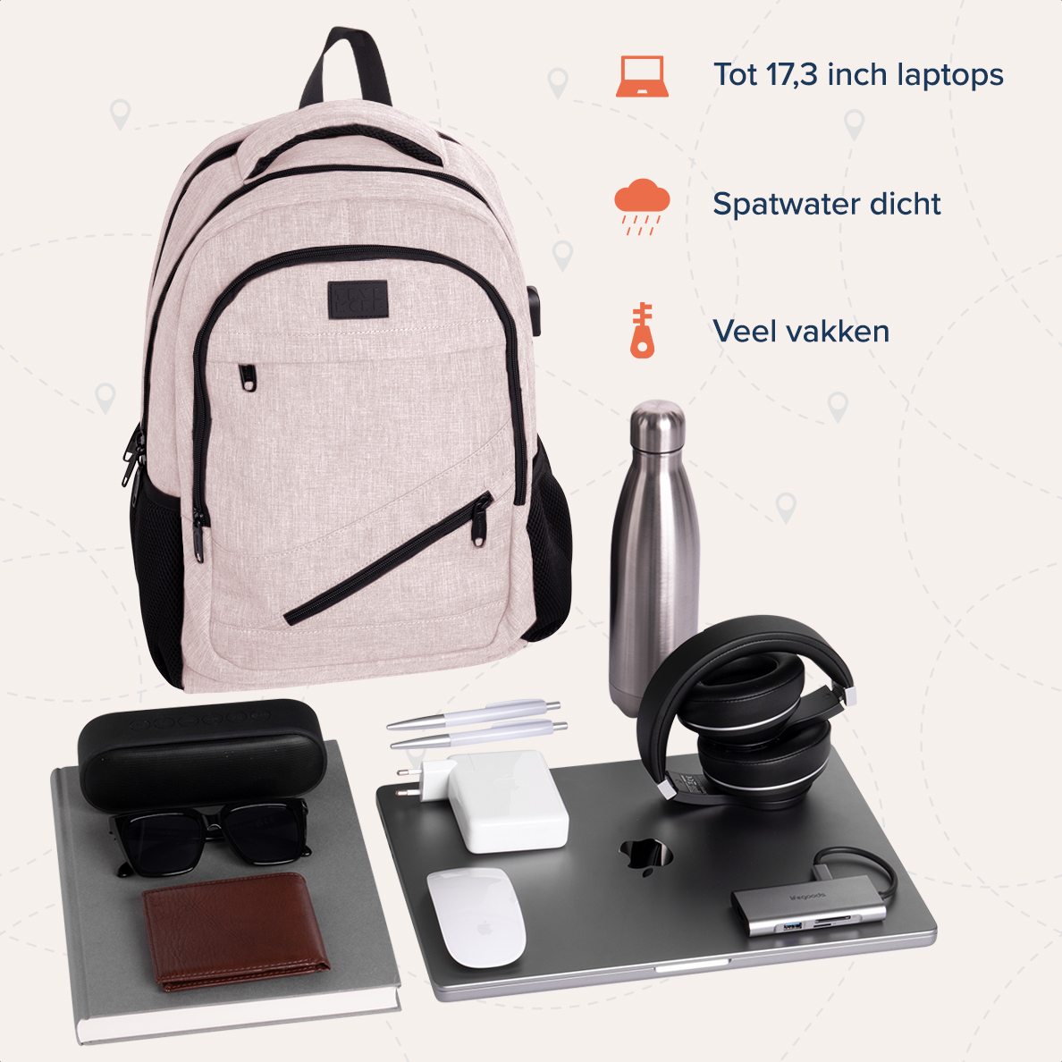 Tas, Rugzak, Elektronica, Koptelefoons