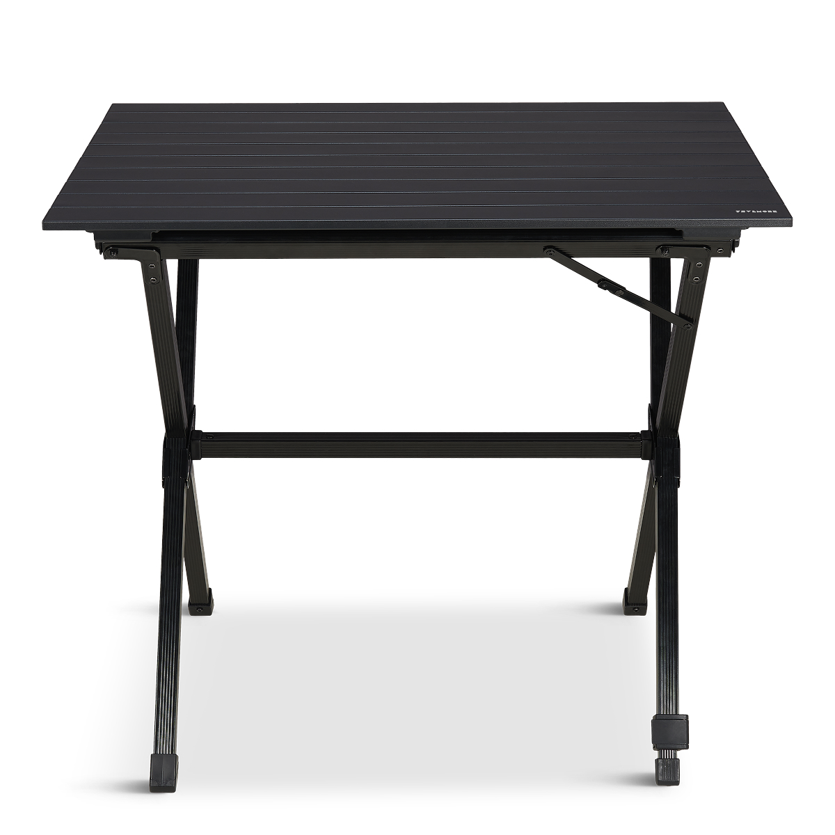 bureau-tafel, slatted-top, kabel-kabelbeheer?, opklapbaar onderstel, zwart metaal