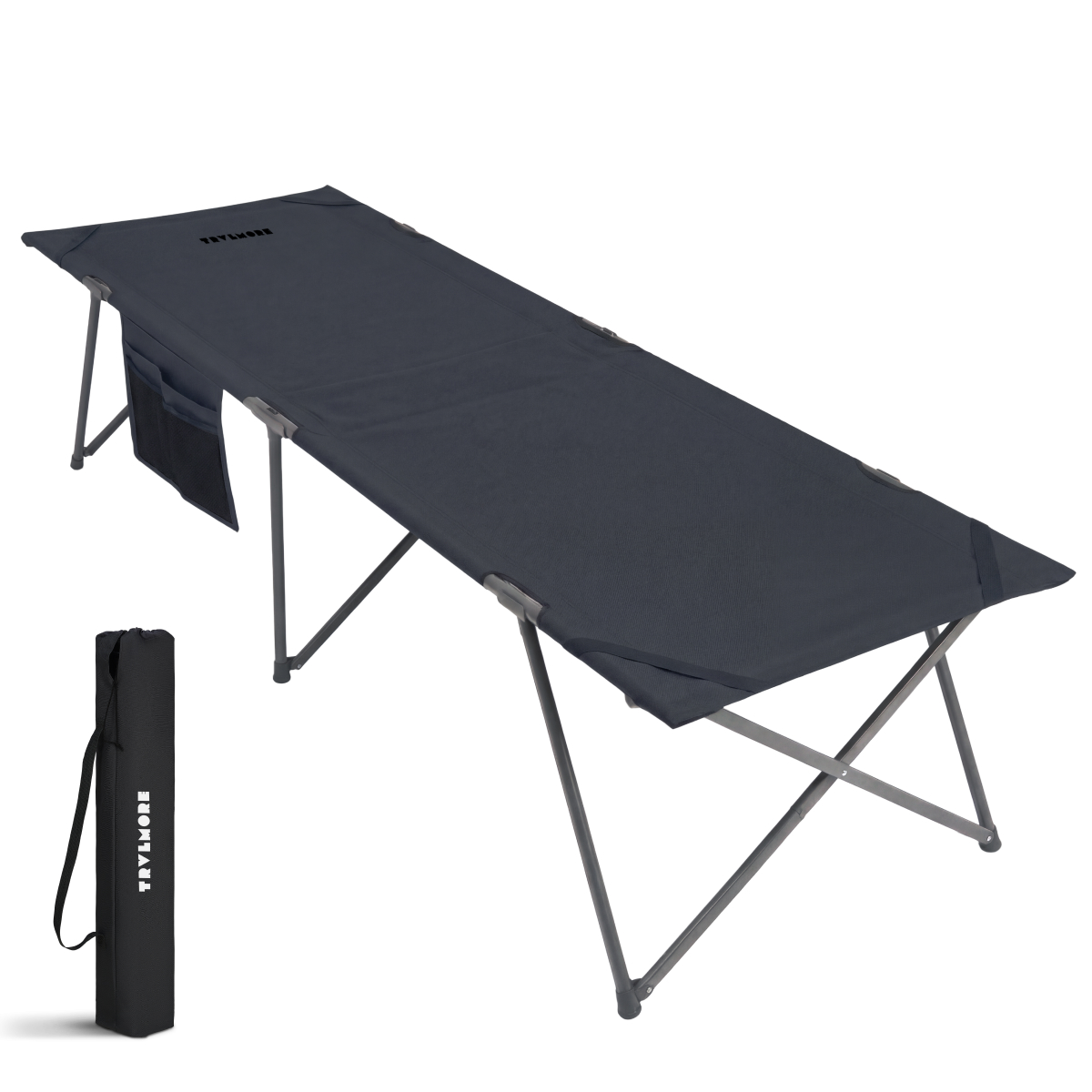 campingbed, opvouwbarebed, draagtas, metalenframe, portabed