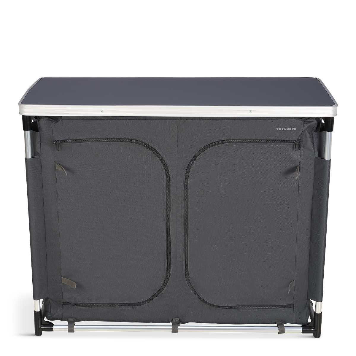 koffer, bagage, opslag, grijs, vouwtafel
