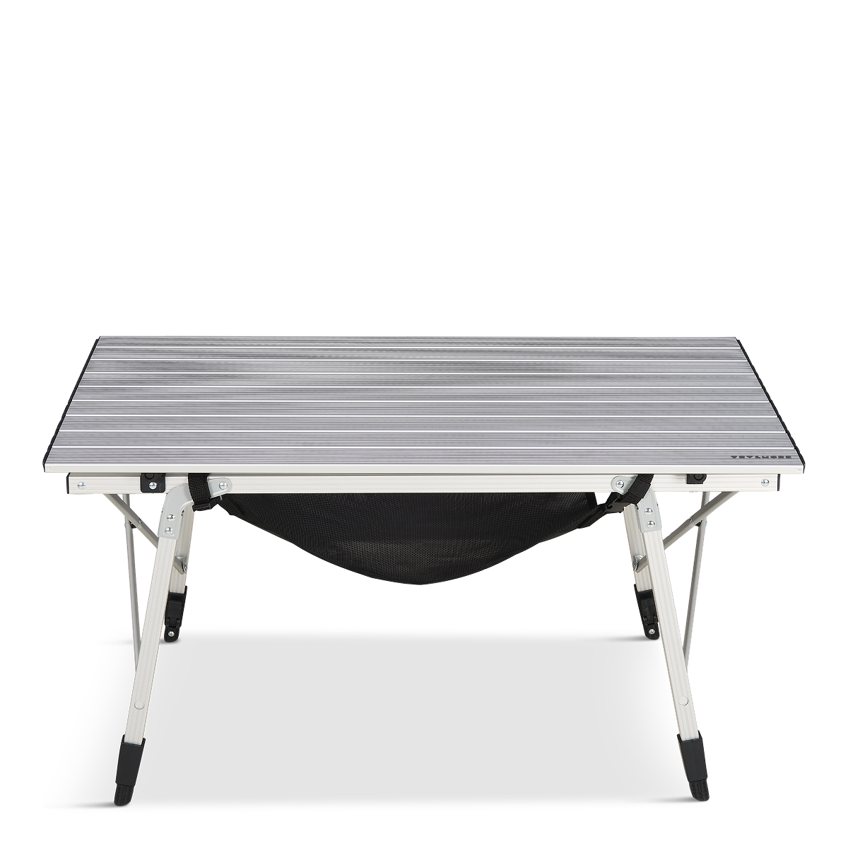 camping tafel, aluminium tafel, uitklaptafel, draagbare tafel, grijs/blauw geribbeld oppervlak
