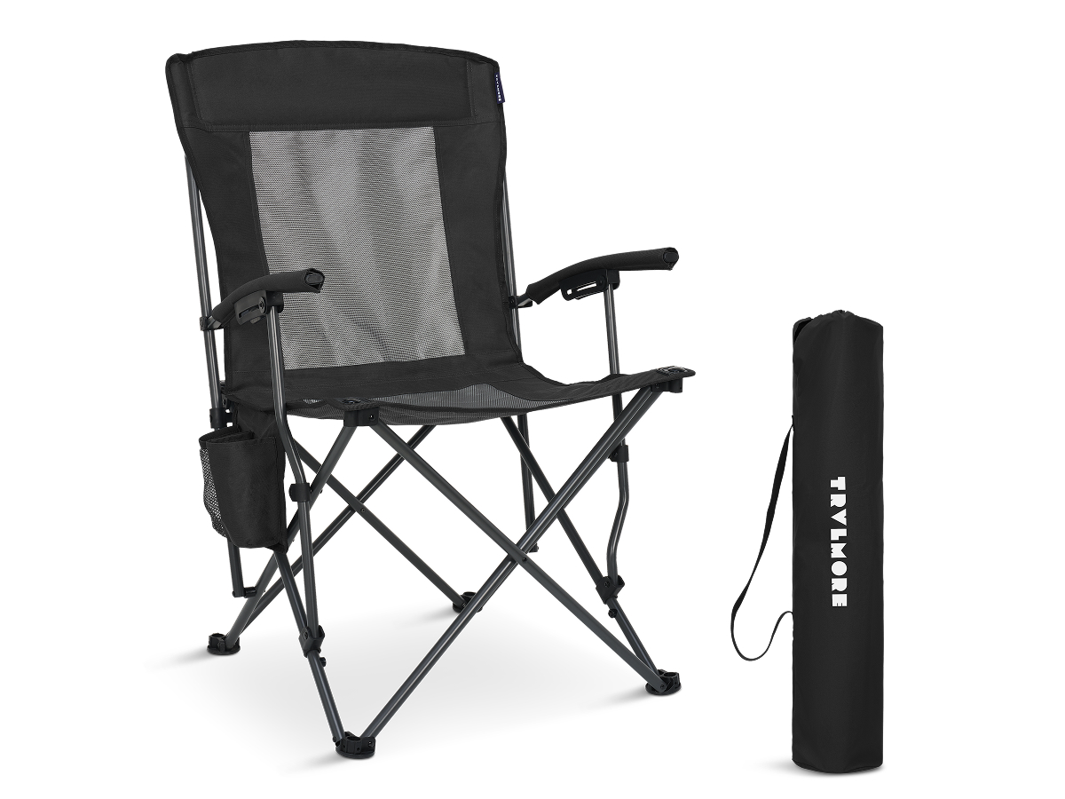 vouwstoel, stoel, campingstoel, mesh rug,  carry bag