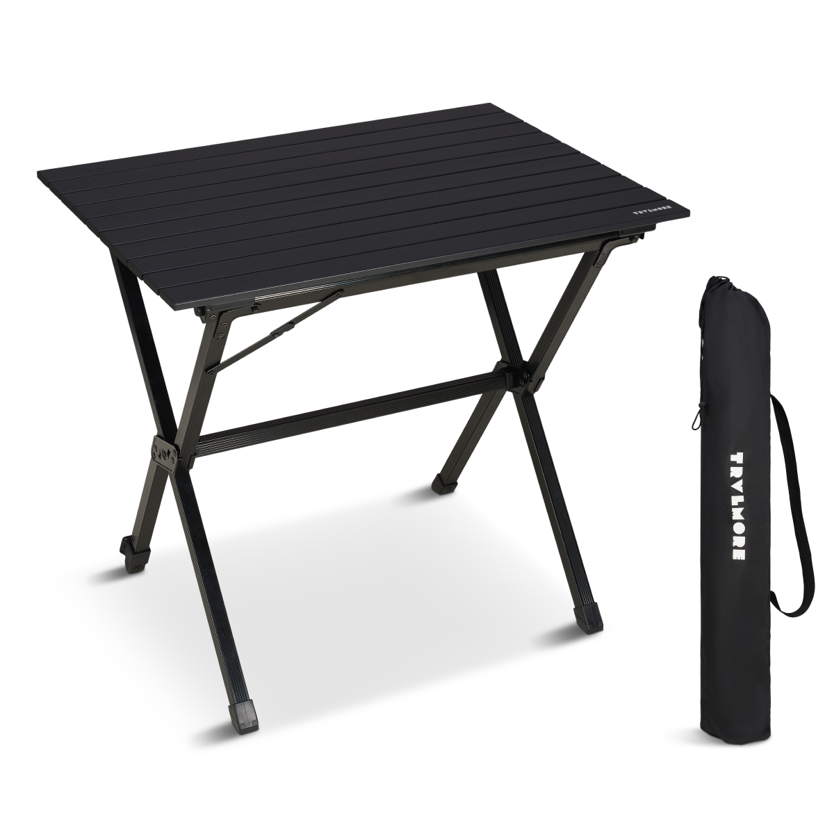houten tafel, camping tafel, opvouwbaar, zwarte tafel, draagtas