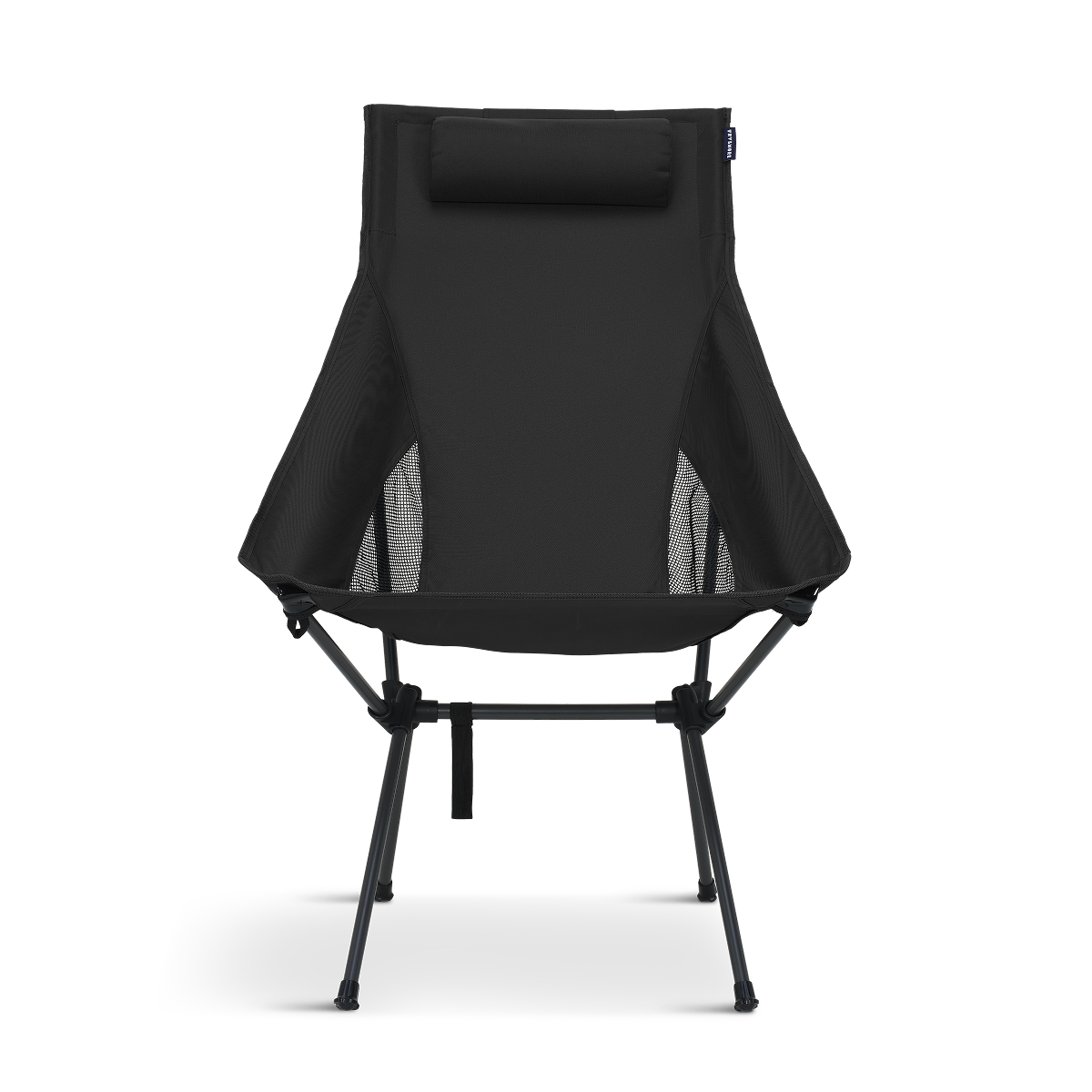 stoel, campingstoel, zwart, metalenframe, verstelbaar rugleuning