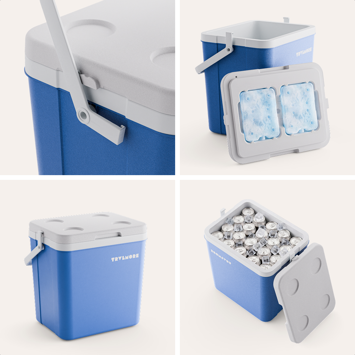 koelbox, koel, cooler, ijsblokjes, magnetische deksel