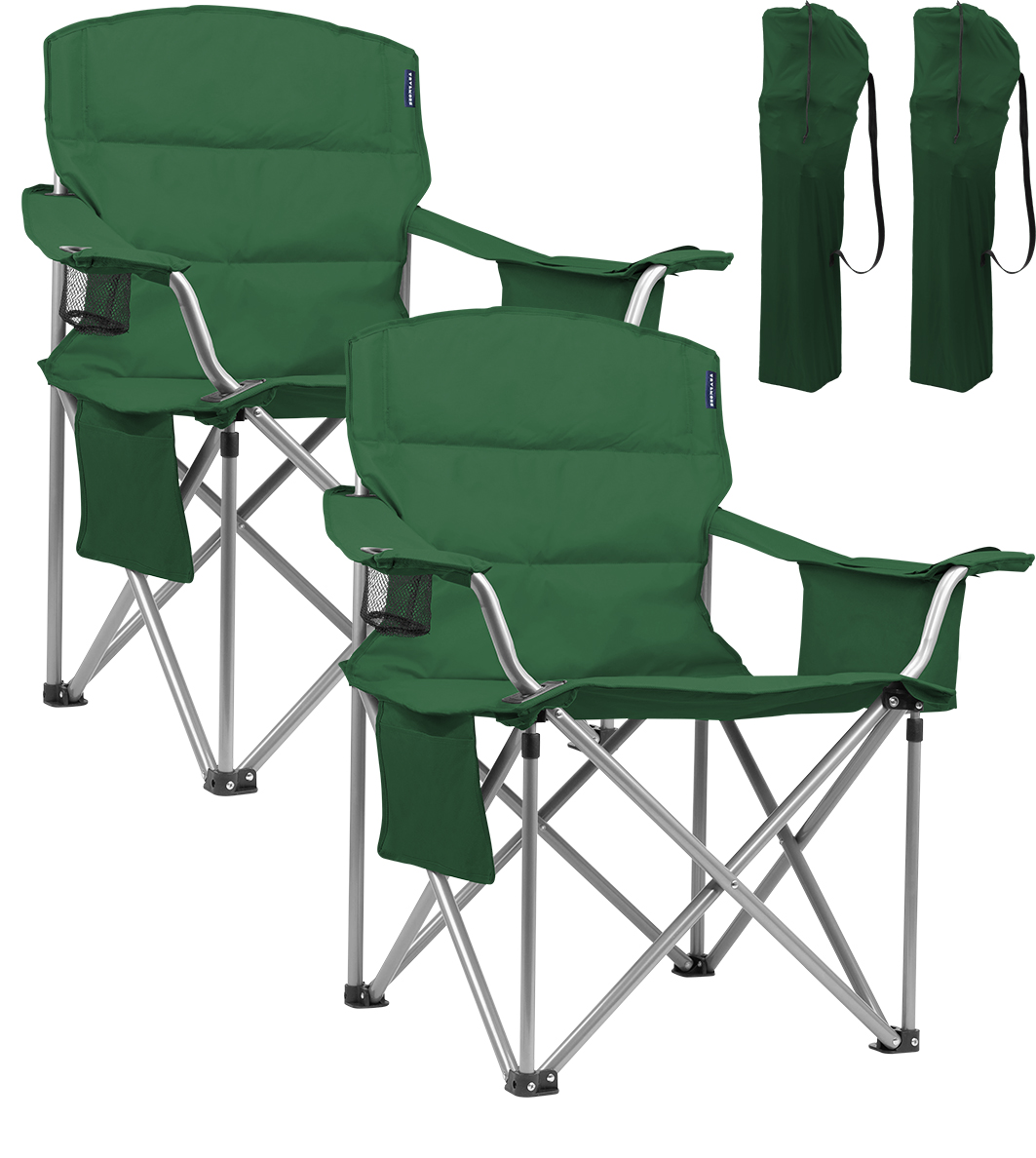 stoel, campingstoel, opvouwbaar, groen, doek