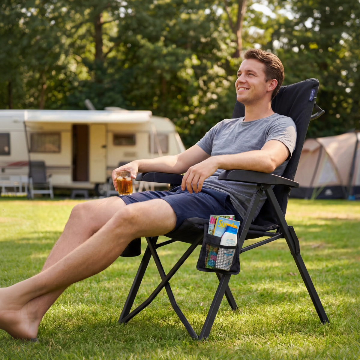 stoel, campingstoel, kleding, kader, accessoire