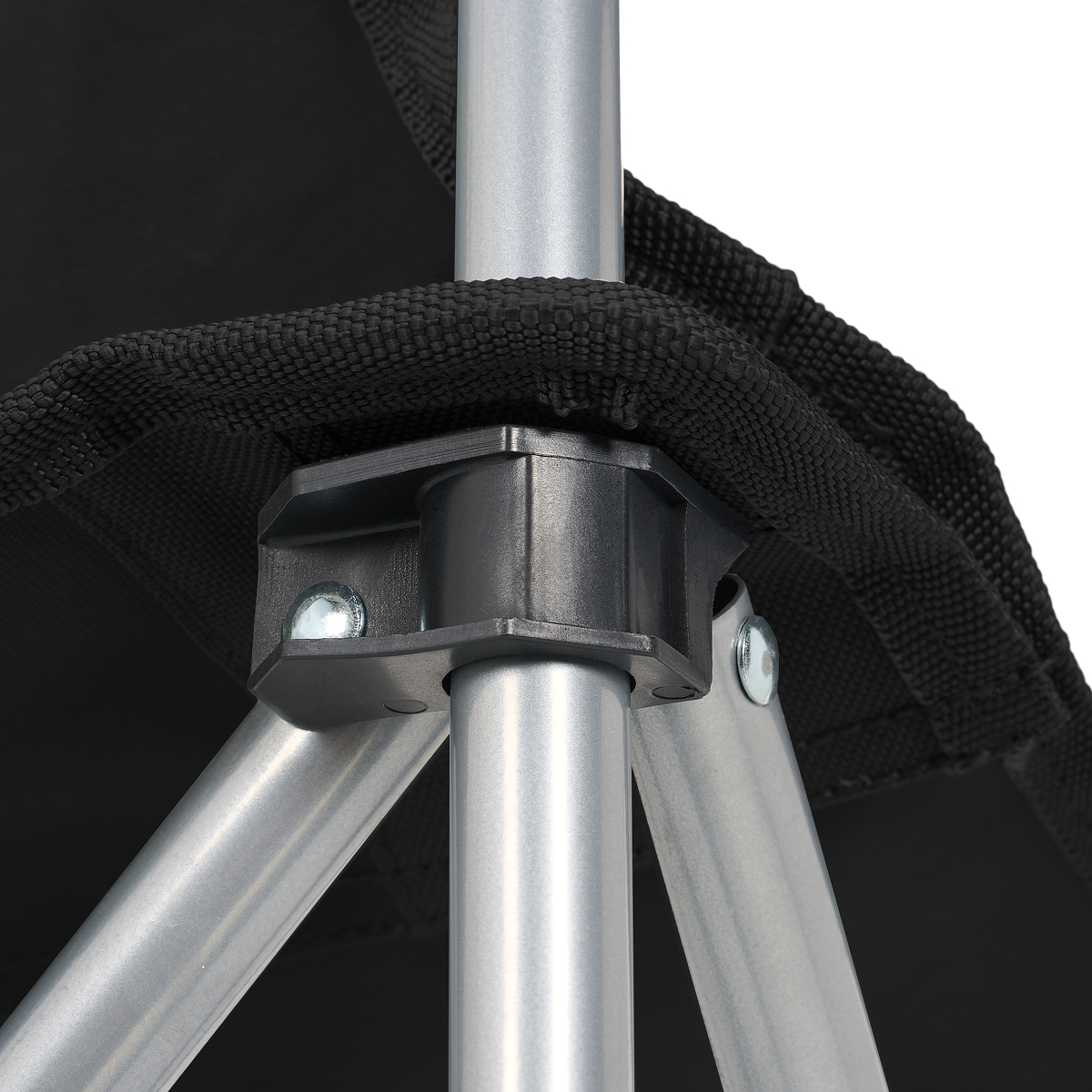staalroest frame, aluminium buis, kaderverbinding, webbing riem, tripod