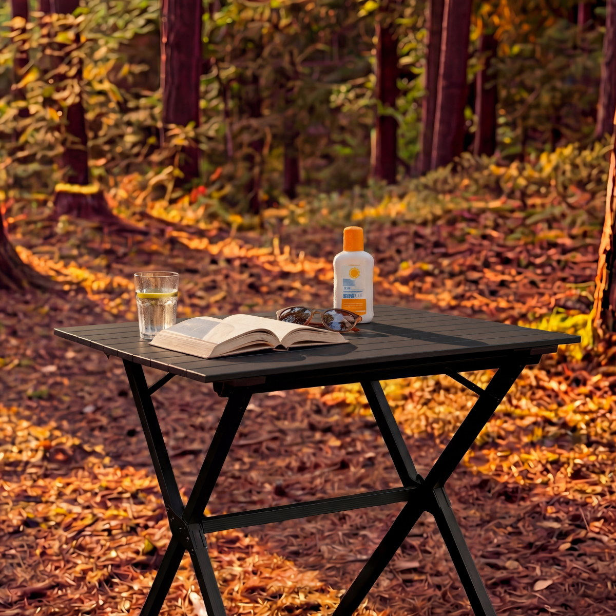 tafel, tuin, aansteker, zonnebrand, boek