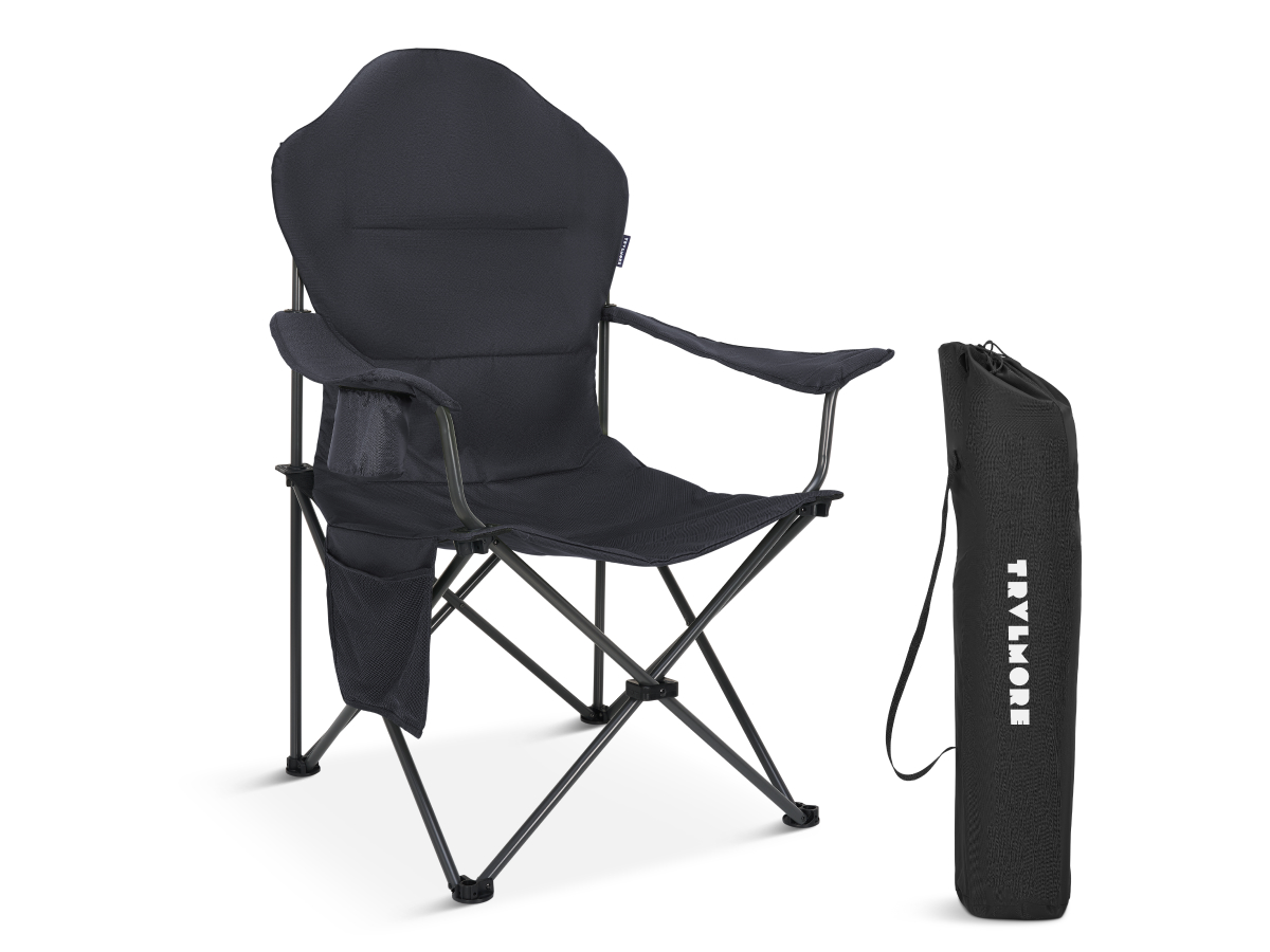 klapstoel, campingstoel, draagtas, armleuning, opvouwbaar