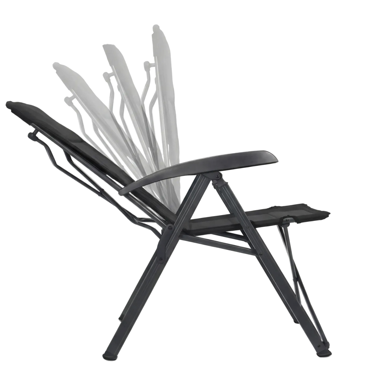 stoel, tuinstoel, klapstoel, metalen frame, verstelbaar rugleuning