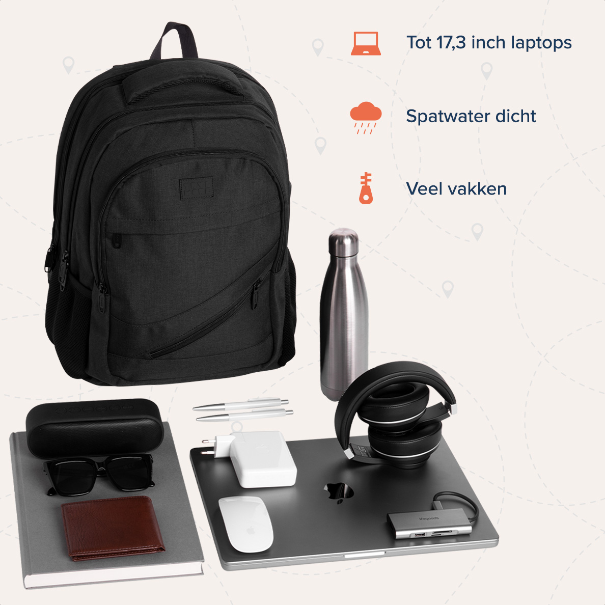 Tas, Rugzak, Elektronica, Koptelefoons