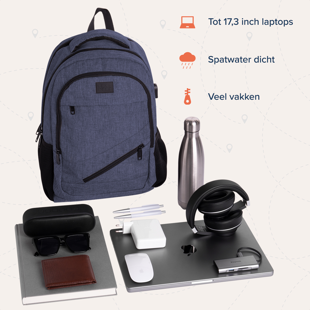Tas, Rugzak, Elektronica, Koptelefoons