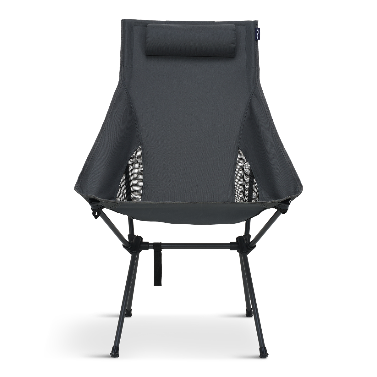 stoel, campingstoel, grijs, metalen frame, ventilatiepijp/ventilatiegaas