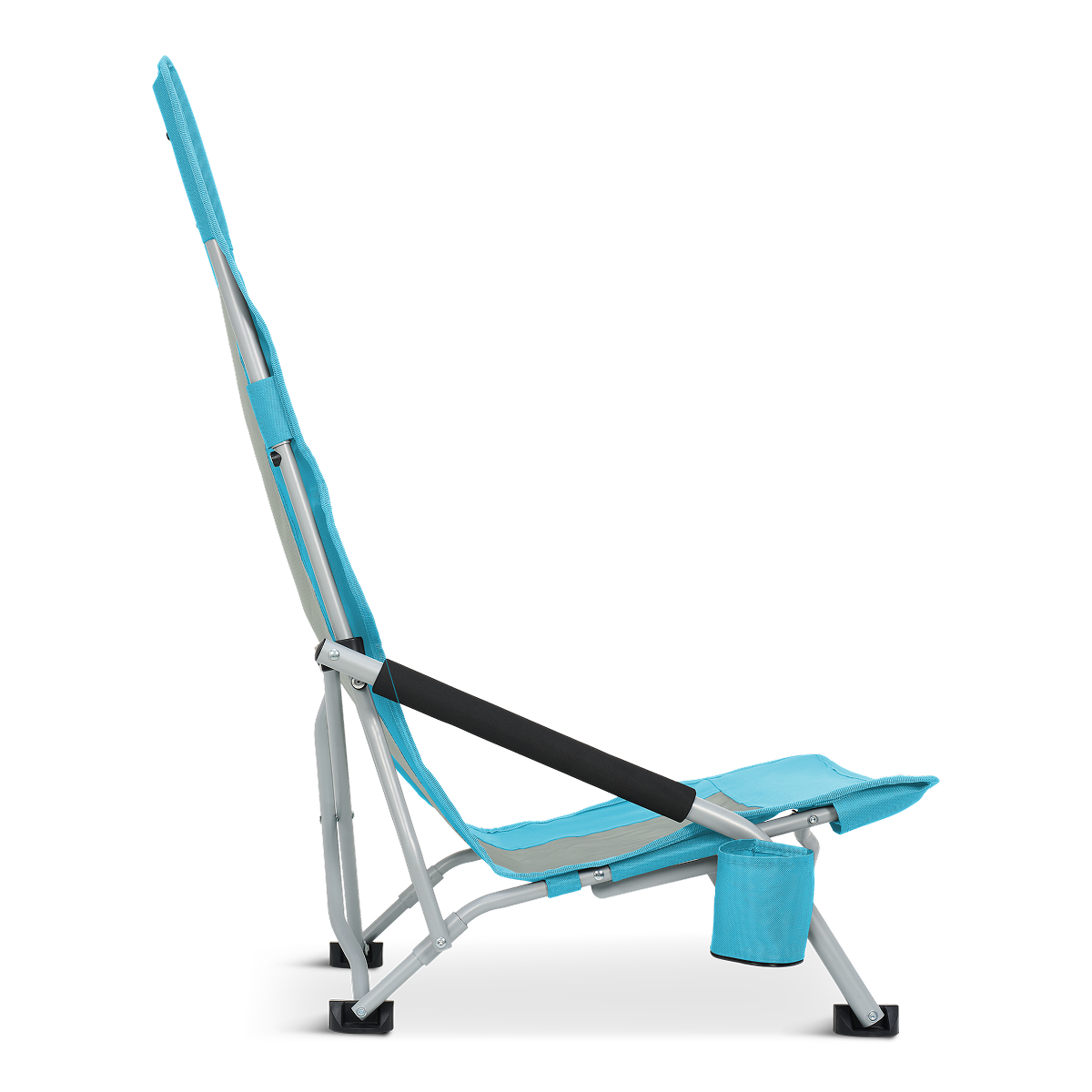 ligstoel, buitenzitting, turquoise, opvouwbaar, bekerhouder