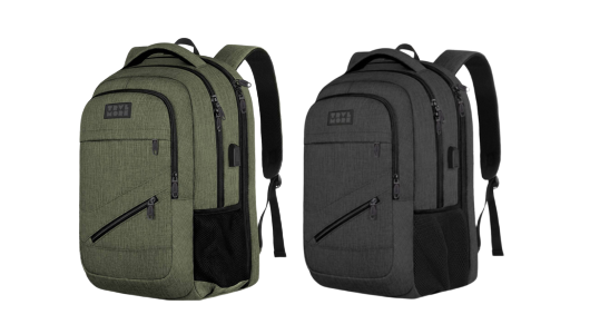 rugzak, backpack, kleding- en bagage, grijze- en groene tas, gevoerd materiaal