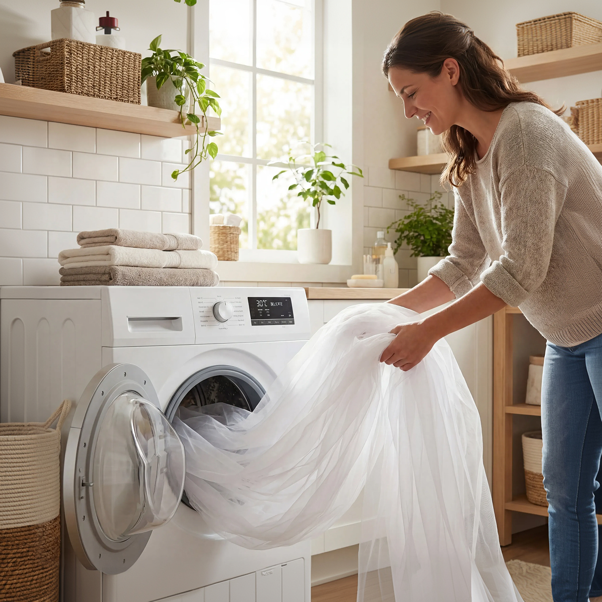 wasmachine, lader, witte stof, kleding, thuisgebruik